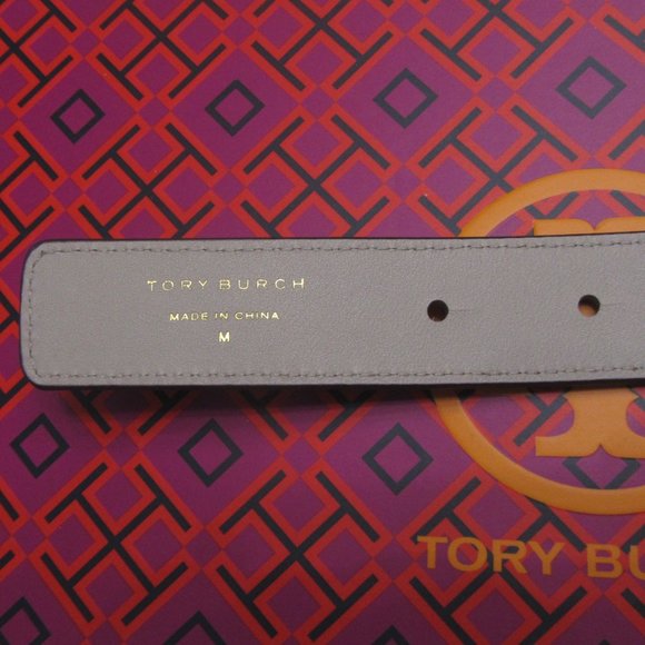 COPY - Tory Burch Reversible Logo WIDE 1 1/2" Belt Blue Blue Beige Cloud Blue L… - Picture 4 of 10